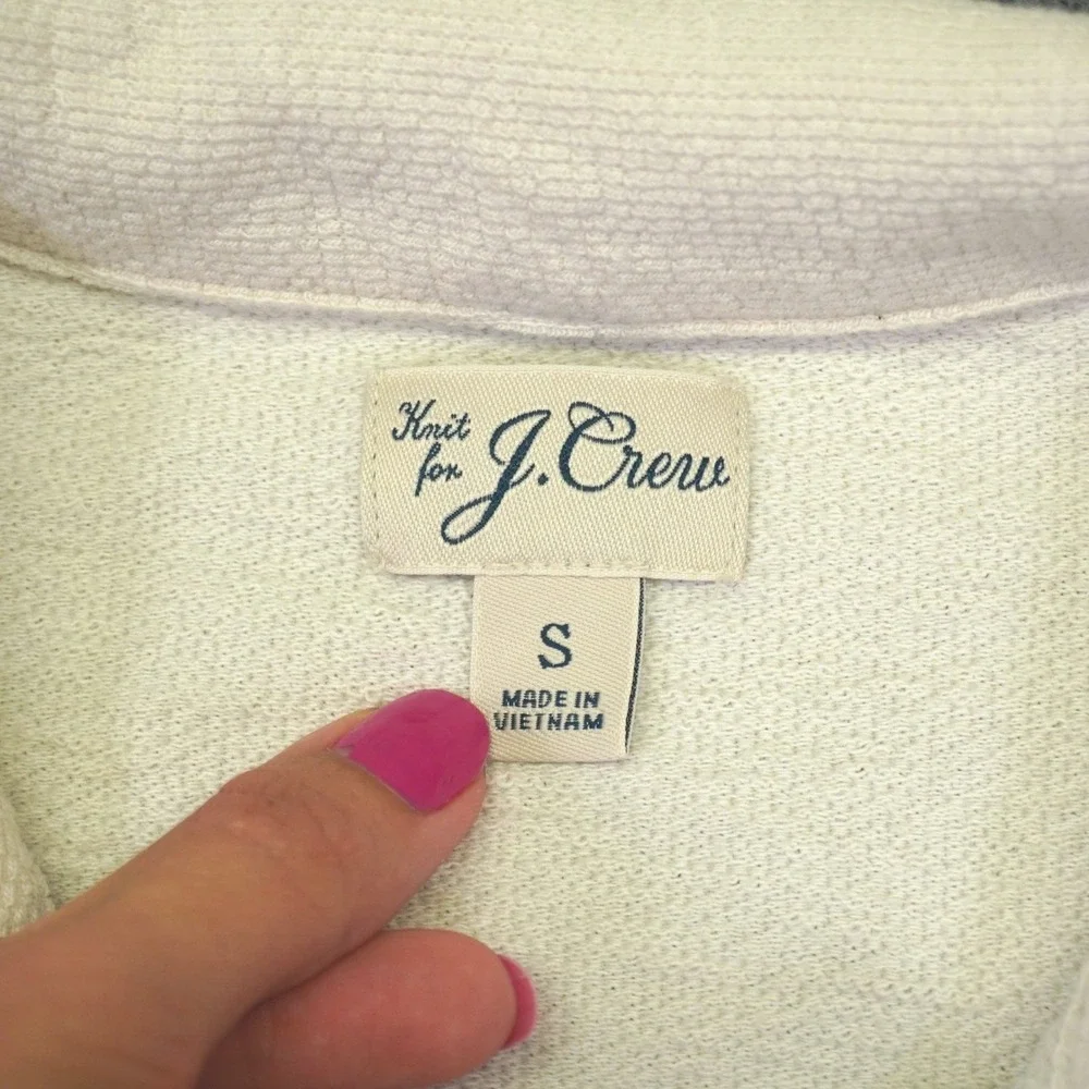 J Crew Terry Cloth Shirt Men S Ivory Cream Short Sleeve Button Down Camp Collar
